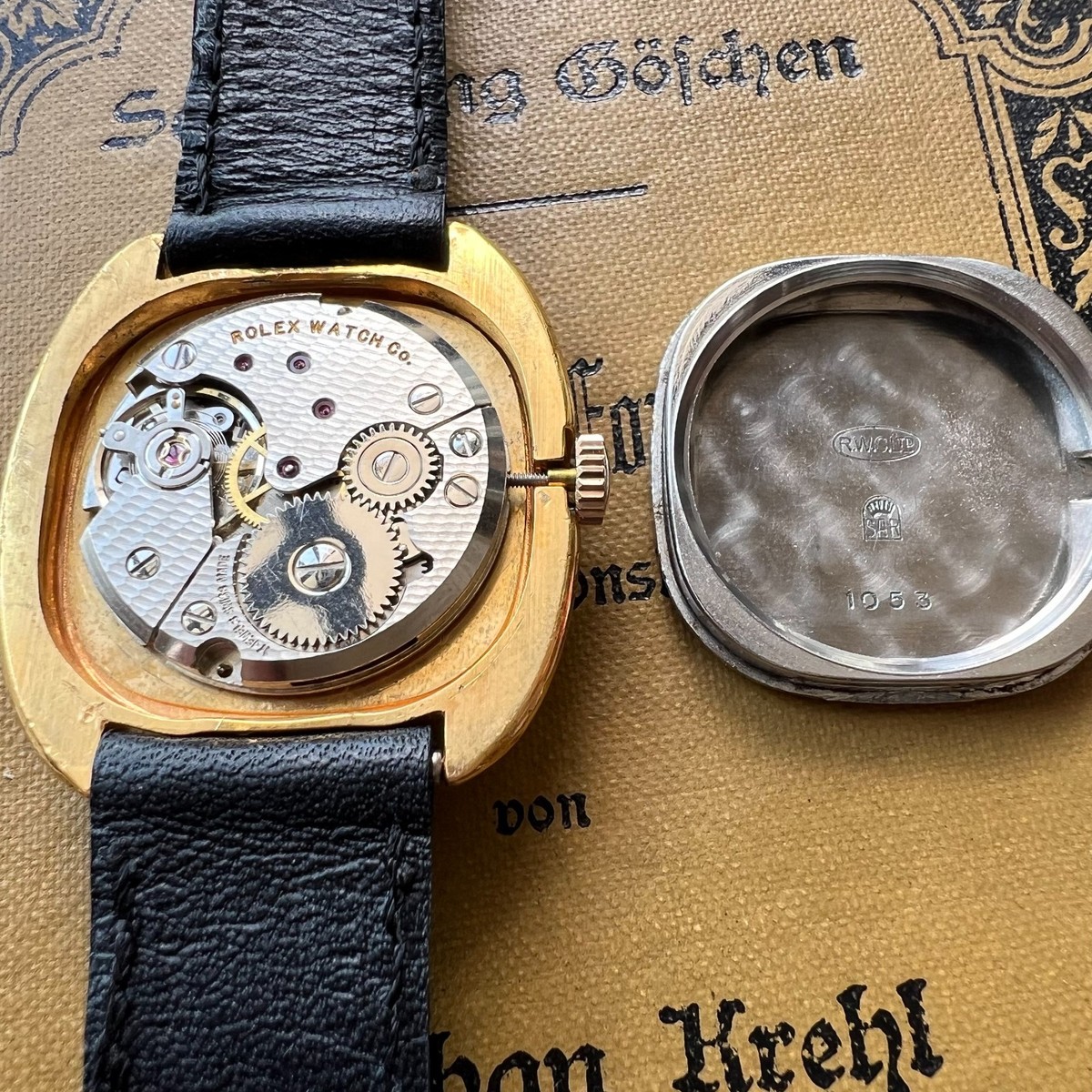 Vintage] ROLEX Marconi 1920's Gold Dial 18k case 30mm watch