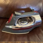 CHI Steam Iron Titanium Infused Ceramic Retractable Cord 13106F Black & Red