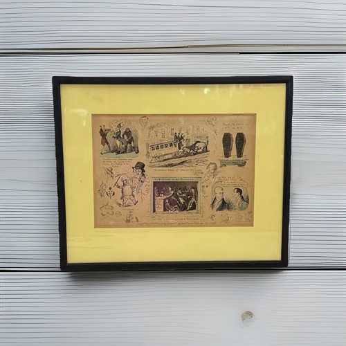 Antica acquaforte di George Cruikshank 14x11,5 pollici stampa circa 1835 incorniciata - Foto 1 di 5