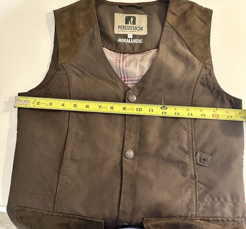 Women’s PERCUSSION Normandie Hunting Vest Jacket Brown Duck Deer Game Gilet Sz S - Picture 21 of 21