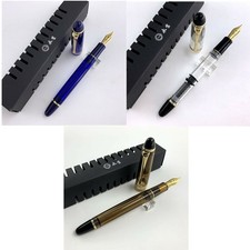 Wing Sung 699 Acrylic Piston Fountain Pen Golden Clip 0.38/0.7mm EF/M Nib Gift