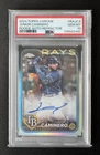 2024 Topps Chrome Junior Caminero Refractor RC Auto /499 #RAJCA PSA 10 Rays