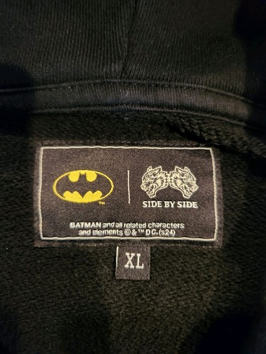 Darc Sport Batman Hoodie XL 2024 Wolves Club Double Sided Used Black Pullover DC - Picture 19 of 24