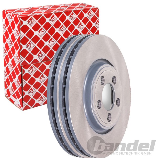 2X febi Bremsscheiben Ø326Mm Vorne Passend FÜR Jaguar S-TYPE XF XJ XK-image