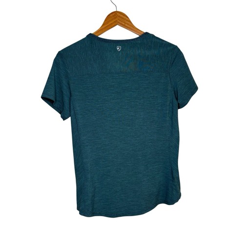 Kuhl Womens T-shirt Small Green Short Sleeve V-neck Athletic Hiking Top - Picture 7 of 10