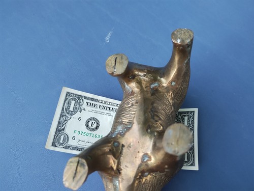 Vintage Brass Bear Figurine - Picture 8 of 9