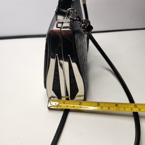 debbie brooks ny hard sided small kiss lock handbag signed singer mic edm club - Picture 13 of 16
