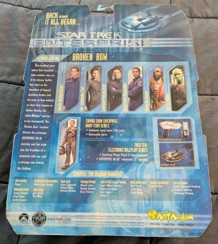 Figura de acción Art Asylum Star Trek Enterprise Ensign Travis Mayweather 2002 nueva en caja - Imagen 2 de 3