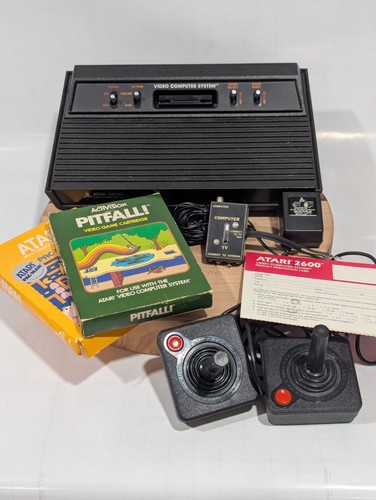 Atari 2600 CIB,Console, Pacman, Pitfall, Tested And Working,Authentic, No Manual - Picture 2 of 22
