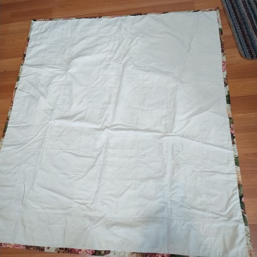 Machine Sewn Quilt Handmade Throw Floral Pinks Green Hydrangea 53x46 Light New - Picture 5 of 13