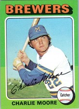 1975 Topps #636 Charlie Moore Milwaukee Brewers Baseball Card