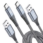 2-Pack 3M USB C Cable 3.1A Fast Car Charger Compatible for 3M+3M, grey 