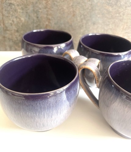 Denby Langley Mugs x4 Stoneware Purple 3 1/8   heather storm - Bild 2 von 9