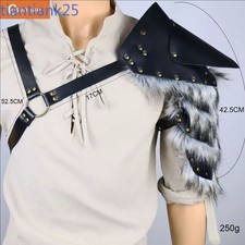 Middle Ages Viking Feather Suspenders Armor Cosplay Props Halloween Wearable Men