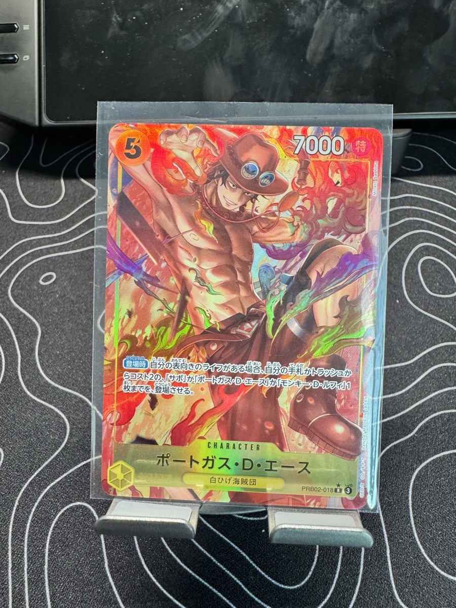 ONE PIECE Card Portgas D. Ace PRB02-018 R Parallel JAPAN | eBay