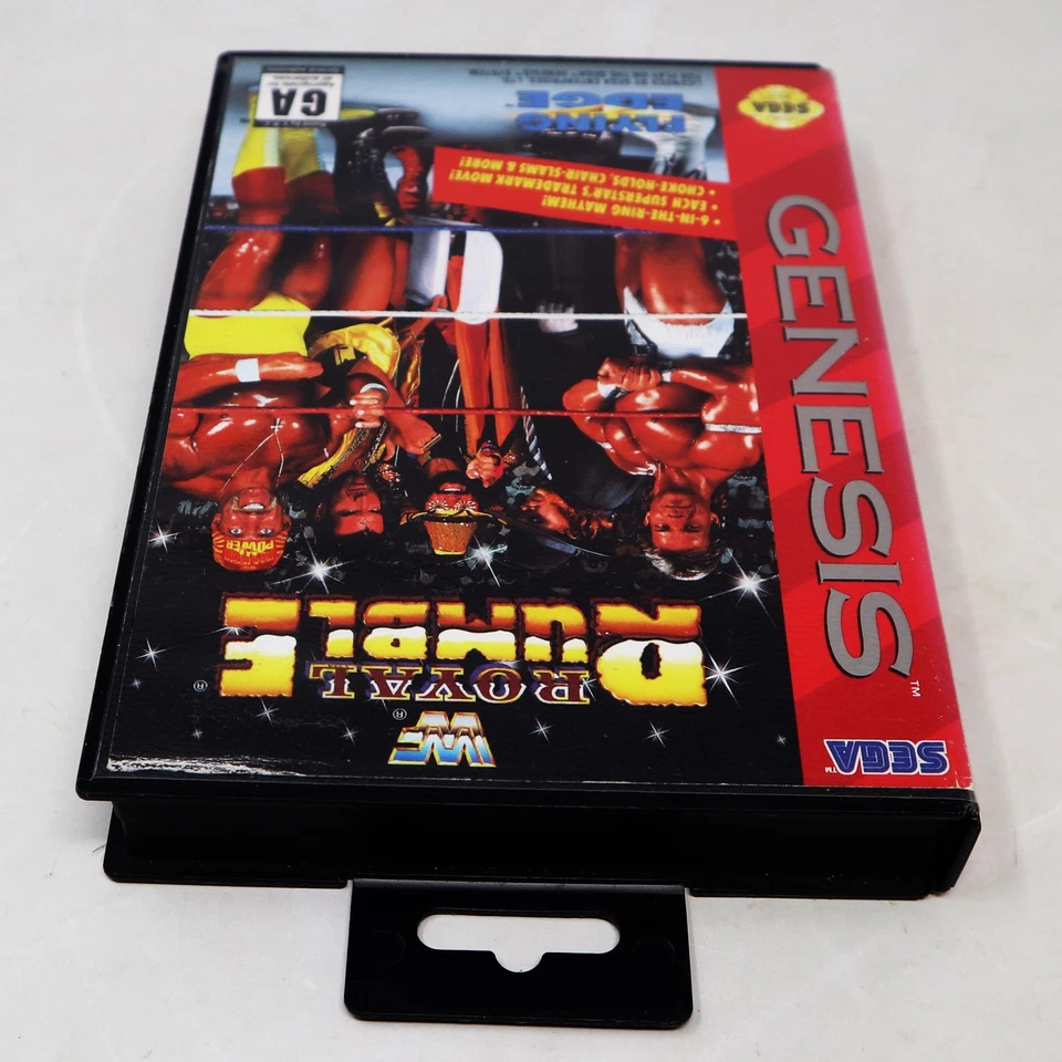 Vintage 1993 90s Sega Mega Drive Genesis WWF Wrestling Royal Rumble Video Game - Image 2 of 4