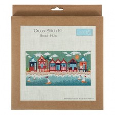 Trimits Counted Cross Stitch Kit Large Beach Huts