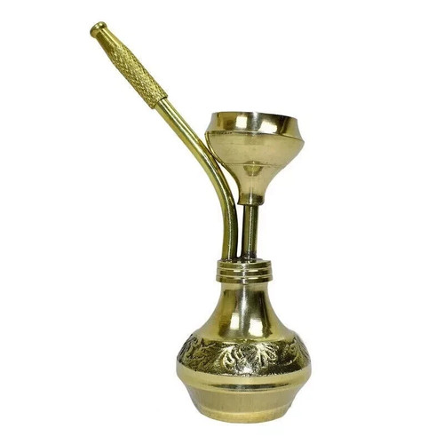 Pipa de latón para fumar tabaco chillum bar fiestas - Imagen 2 de 2