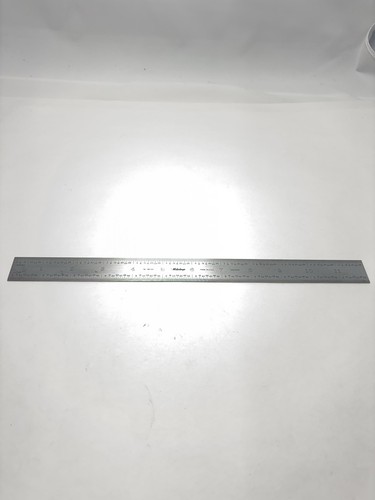 Mitutoyo No 182-125 12”x1” Rigid Steel Rule Scale SAE + Metric - Picture 2 of 8