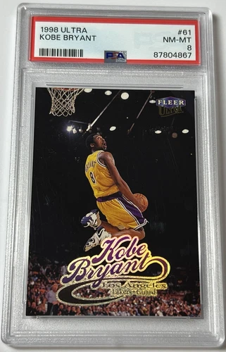 1998 FLEER ULTRA KOBE BRYANT #61 PSA 8 NM-MT LOS ANGELES LAKERS - BLACK MAMBA 🏀