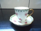 vintage Wedgwood  Miniature tea cup & saucer set rosebud bone china