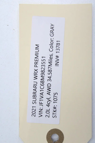 2020-2021 SUBARU WRX REAR EXTERIOR ROOF SHARK FIN ANTENNA MAGNETIC GRAY OEM - Picture 6 of 6