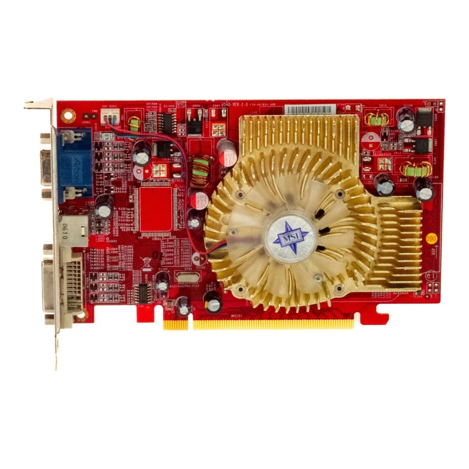 Graphics Card MSI ATI RADEON X1600 PRO 256MB V040 109-A67631-00B PCIe - Image 2 of 3