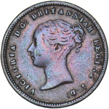 1842 Half Farthing - Victoria British Copper Coin - Nice