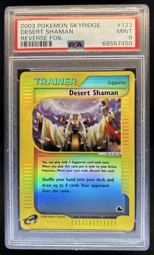 2003 Pokemon Skyridge Desert Shaman Reverse Holo #123/144 PSA 9
