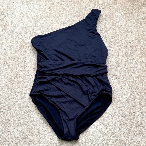 Magicsuit Plot Twist Nessa One Shoulder Classic Black One Piece Swimsuit Size 16 - Picture 3 of 11