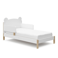 Teddy Bear Toddler Bed - GREENGUARD Gold, Safety Guardrails, Stylish Design