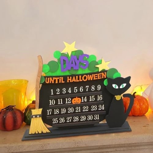 Handmade Wooden Calendar Ornaments Wood Advent Calendar Home Party Decoration - Picture 7 of 7