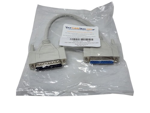 1 Foot DB25 25 Pin Serial Port Cable Male/Female RS232 001 - Picture 2 of 2
