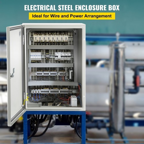 Steel Electrical Enclosure Box 16x12x8 Inch Weatherproof IP65 Wall Mount - Picture 10 of 11