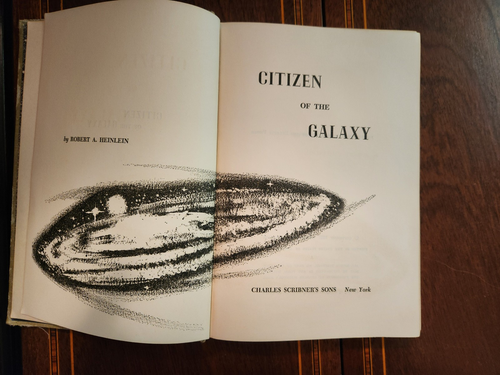 CITIZEN OF THE GALAXY ROBERT A. HEINLEIN HC 1ST EDITION 1ST PRINTING NO DJ - Bild 4 von 5