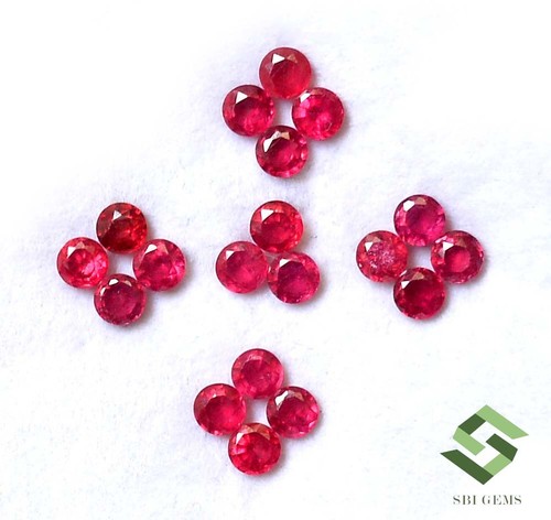 3 mm Natural Ruby Round Cut Lot 19 Pcs 3.46 CTS Calibrated Loose Gemstones GF - Picture 2 of 6