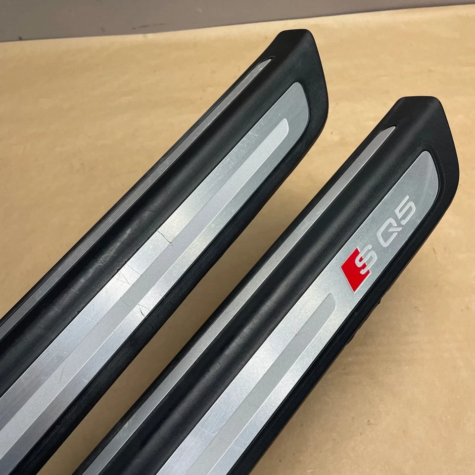 Audi SQ5 2014-17 Juego de molduras de cubierta de placa de desgaste de umbral de puerta delantera trasera izquierda derecha OEM Foto 3 de 4