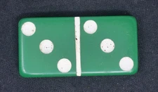 Vintage Green 3/3 Puremco No. 616 Standard Marblelike Dominoe Made In USA