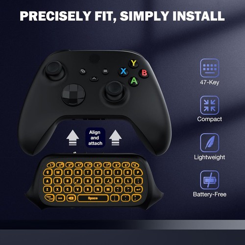 MoKo Clavier Rétroéclairé RGB pour Manette Xbox One, Xbox Series X/S, Sans Fil - Photo 6/10