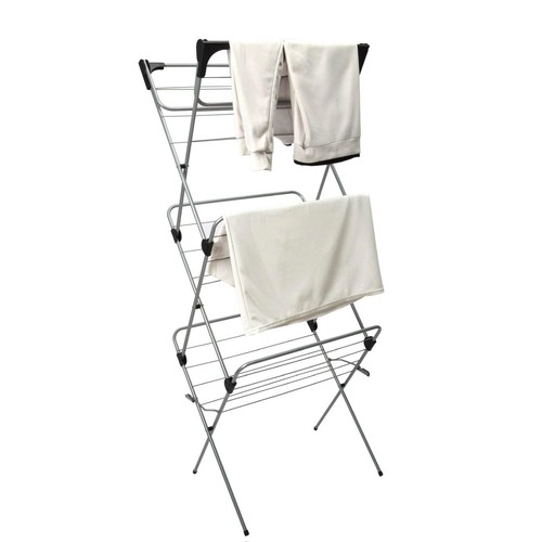 Foldable Drying Rack for Laundry – 3-Tier Collapsible Clothes Air Dryer with ...