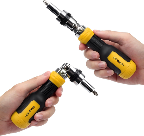Spezialeinsätze Multi Bit Schraubendreher - 13 in 1 Werkzeugset, Flachkopf/Vierkant/Torx/Sechskant/P - Bild 8 von 12