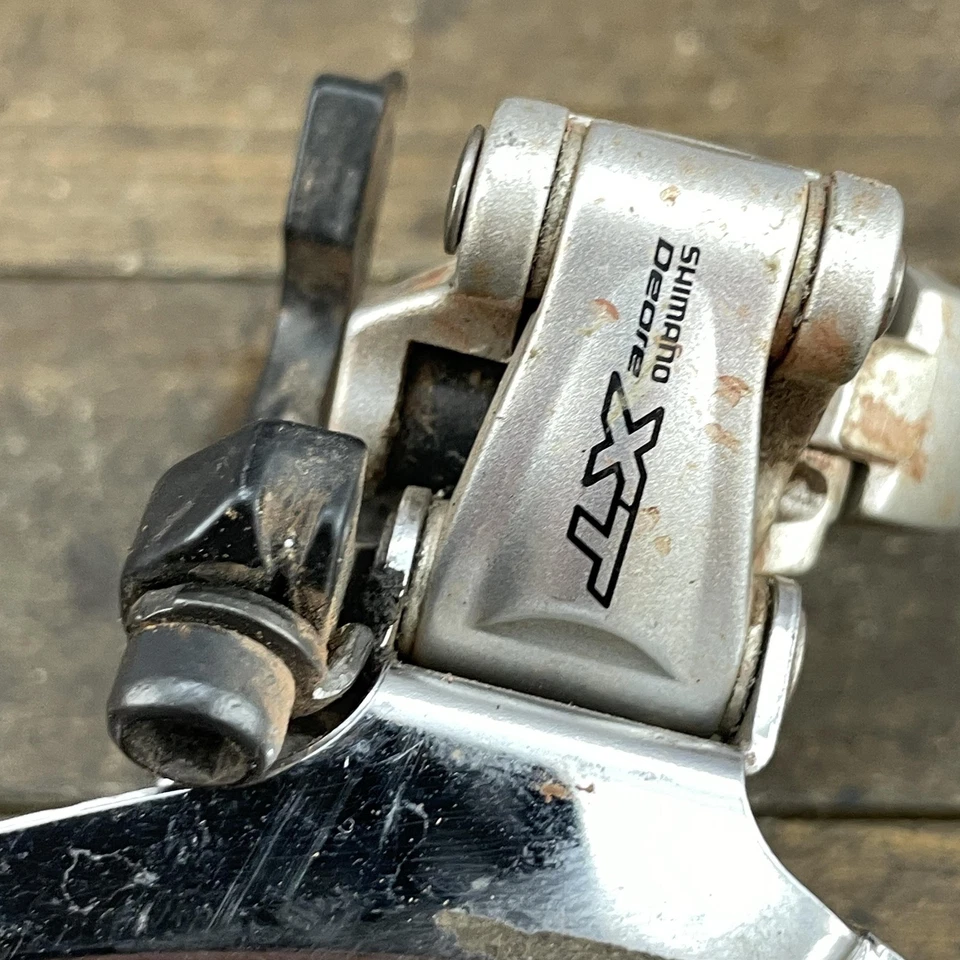 Shimano Deore XT FD-M761 Front Derailleur 34.9mm Clamp 3x9 Triple Dual Pull Top - Image 2 of 4
