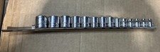 Snap On Tools NICE! 3/8dr 14piece Chrome Shallow 12pt Sae Socket Set