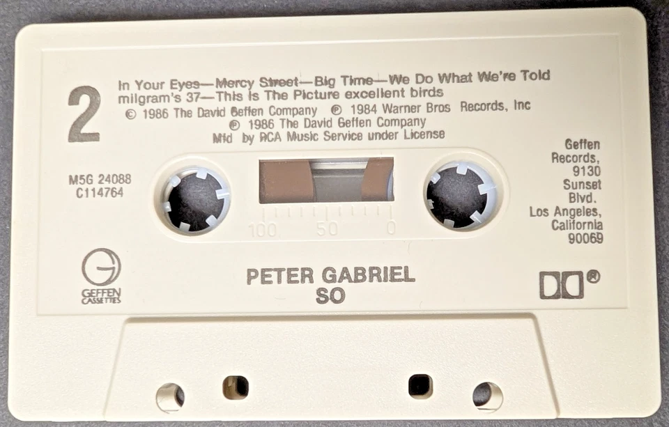 Peter Gabriel So Cassette 1986 Club Edition RCA Music Services Vintage Foto 4 de 4