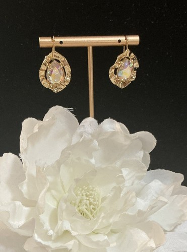 🆕 PENDIENTES COLGANTES ALEXIS BITTAR IMPRESIONANTE MONEDA ANTIGUA AB CRISTAL DORADO-NUEVOS SIN ETIQUETAS - Imagen 5 de 6