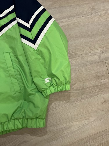 Vintage Starter NFL Seattle Seahawks Puffer Parka Coat Men’s Size 6XL - Picture 4 of 10