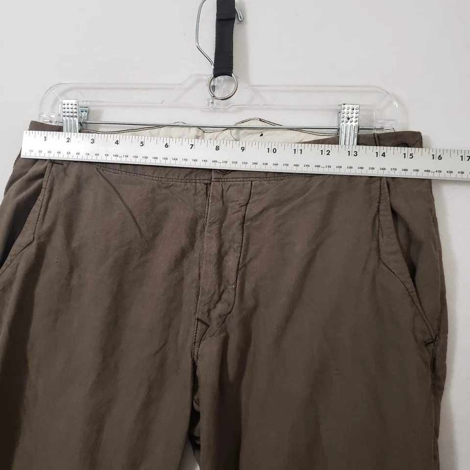 John Varvatos 裤子男式 32x28 橄榄棉/羊毛吊带纽扣 — 第 4/4 张图片