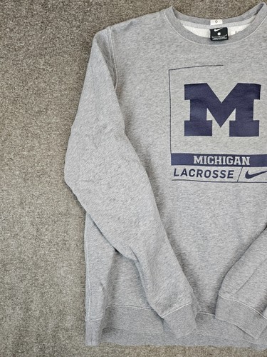Nike Michigan Wolverines Lacrosse Rundhalsausschnitt Pullover Herren Large grau - Bild 2 von 13