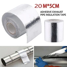 2" x 65' Adhesive Exhaust Header Pipe Wrap Heat Shield Tape Exhaust Heat#