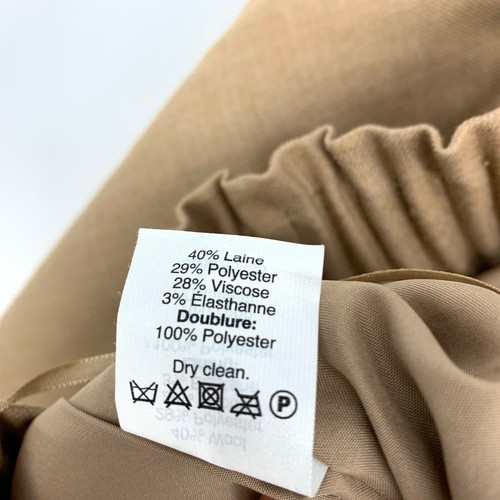 J. Minifalda Crew Factory para mujer talla 6 mezcla de lana tostada NUEVA LEER - Imagen 8 de 8